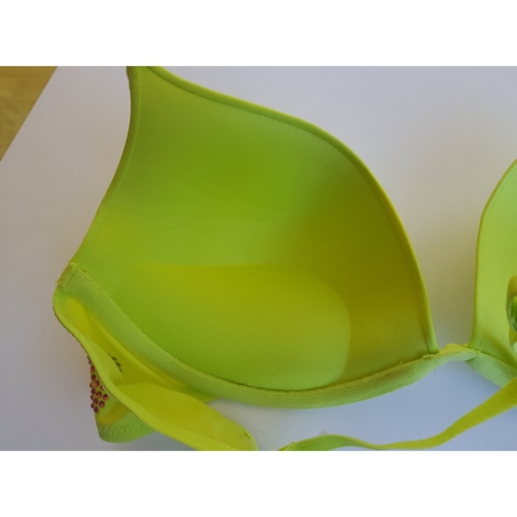 La Senza Neon Yellow Push-up Bra 32D - Picture 11 of 12